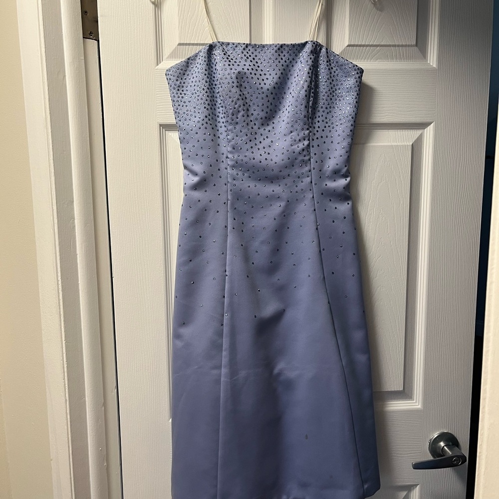 Elegant Blue Sleeveless Dress